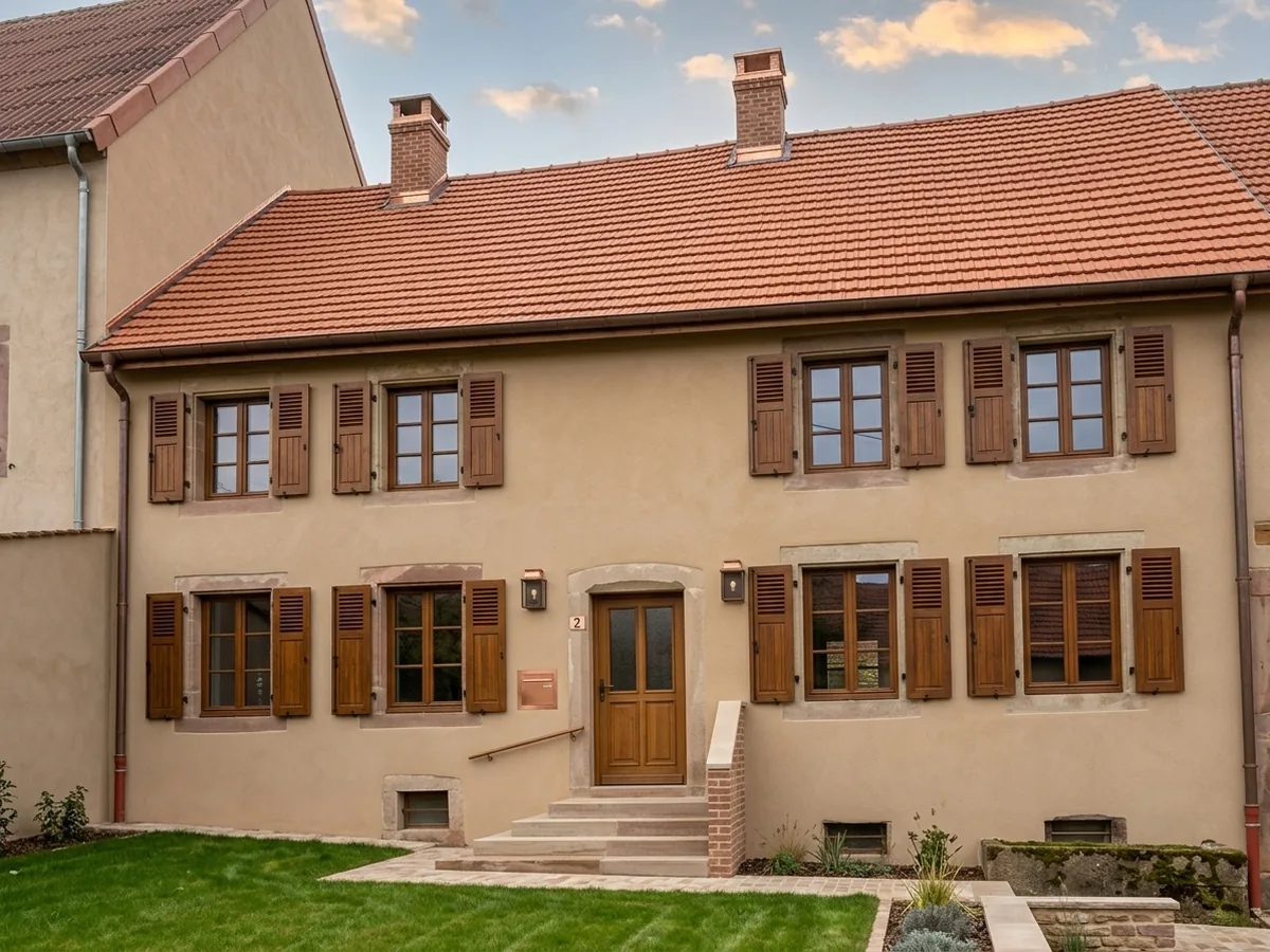 Façade sur rue après travaux — La maison au numéro 2, Fénétrange